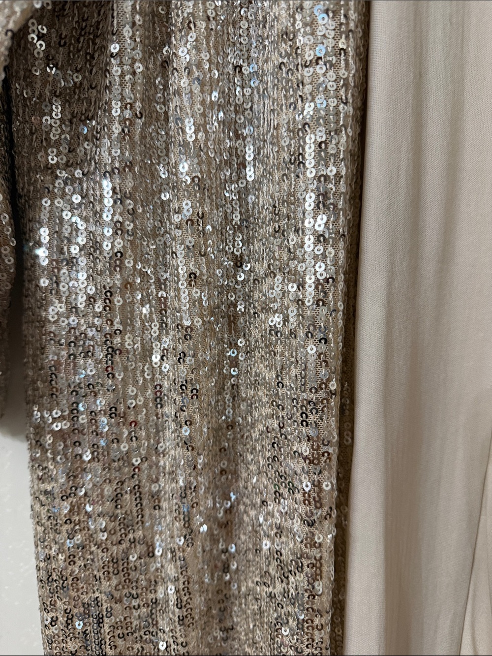 Maurices Champagne Sequin Open Duster - Picture 4 of 5